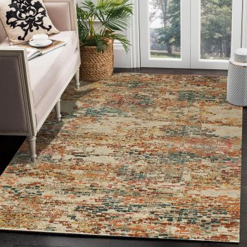 Rugsville Safet Multi Abstract Modern Carpet 5'3" x 7'4"
