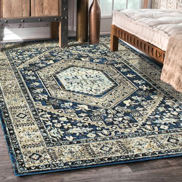 Rugsville Tabib Blue Oriental Persian Carpet 5'3" x 7'4"