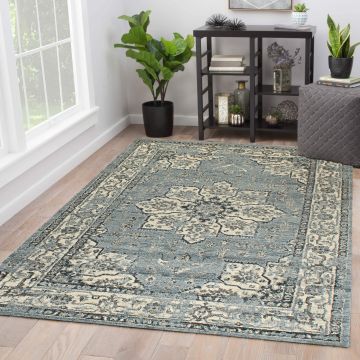 Safiye Grey Designer Persian Carpet 5'3" x 7'6"