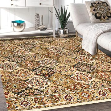 Rugsville Sefa Vintage Multi Floral Transitional Carpet 5'3" x 7'7"