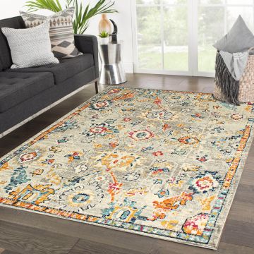 Rugsville Elias Transitional Multi Floral Persian Carpet 5'3" x 7'10"