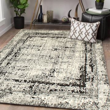 Rugsville Julian Gray Abstract Modern Carpet 5'3" x 7'6"