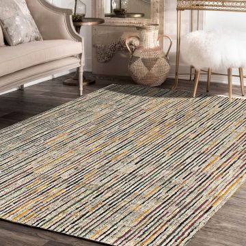 Rugsville Aebi Multi Graphic Modern Carpet 5'3" x 7'7"