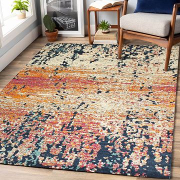 Rugsville Maso Multi Abstract Modern Carpet 5'3" x 7'9"