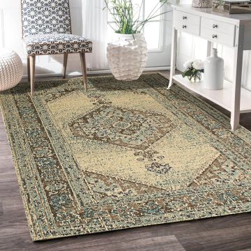 Rugsville India Ivory Oriental Persian Carpet 5'3" x 7'7"