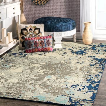 Rugsville Holt Multi Abstract Modern Carpet 5'3" x 7'10"