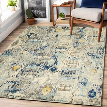 Rugsville Hendrix Multi Graphic Persian Carpet 5'3" x 7'10"