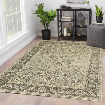 Rugsville Helena Beige Floral Persian Carpet 5'2" x 7'7"