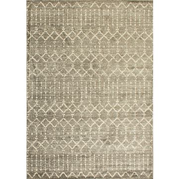 Rugsville Harper Biege Geometric Modern Carpet 5'3" x 7'9"