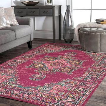 Rugsville Guthrie Pink Oriental Persian Carpet 5'3" x 7'8"