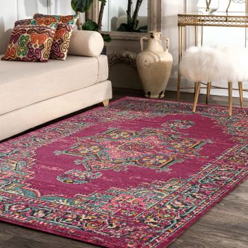 Rugsville Gibson Pink Oriental Persian Carpet 5'3" x 7'9"