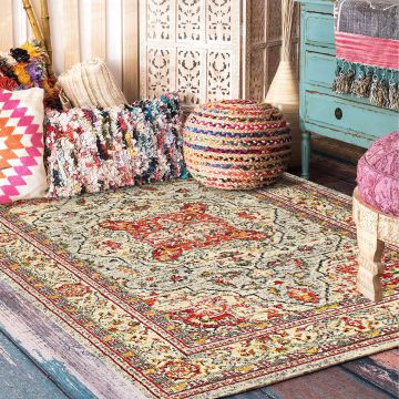 Rugsville Gage Beige Oriental Persian Carpet 5'3" x 7'8"