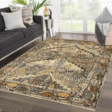 Rugsville Dieudonne Beige Oriental Persian Carpet 5'2" x 7'8"