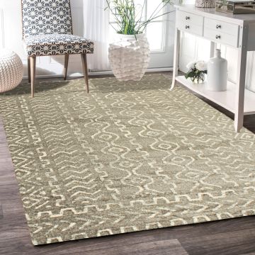 Rugsville Demarcus Gray Geometric Modern Carpet 5'3" x 7'10"