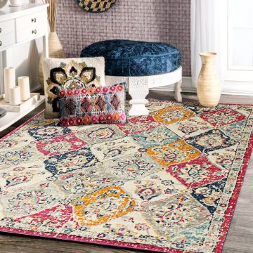 Rugsville Danielle Multi Graphic Modern Carpet 5'3" x 7'9"