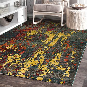 Rugsville Danette Multi Abstract Modern Carpet 5'3" x 7'7"