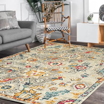 Rugsville Corine Transitional Multi Floral Persian Carpet 5'3" x 7'7"