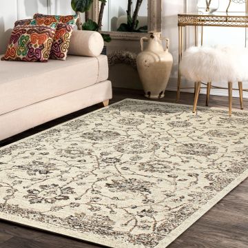 Rugsville Colombe Beige Floral Persian Carpet 5'3" x 7'7"