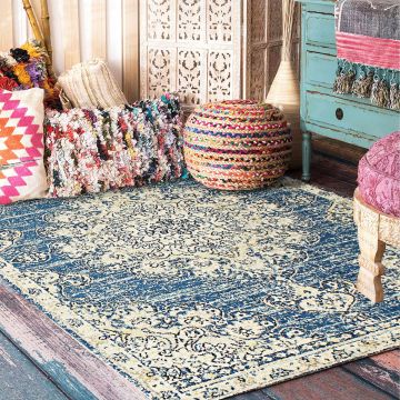 Rugsville Cleo Blue Oriental Persian Carpet 5'3" x 7'9"