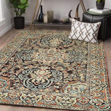 Rugsville Claudia Brown Oriental Persian Carpet 5'3" x 7'7"