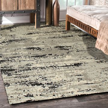 Rugsville Claudette Gray Abstract Modern Carpet 5'3" x 7'10"