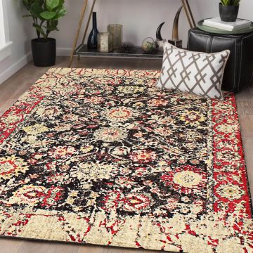 Rugsville Cillian Red Floral Persian Carpet 5'3" x 7'7"