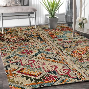Rugsville Phoenix Bohemian Multi Tribal Carpet 5'3" x 7'8"