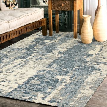 Rugsville Mollie Abstract Gray Modern Carpet 5'3" x 7'8"