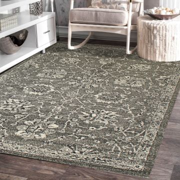 Rugsville Cecelia Floral Gray Persian Carpet 5'3" x 7'8"