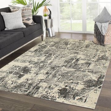 Rugsville Asia Abstract Gray Modern Carpet 5'3" x 7'6"
