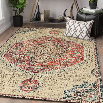 Rugsville Isabela Oriental Orange Persian Carpet 5'3" x 7'7"
