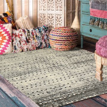 Rugsville Patricia Graphic Gray Modern Carpet 5'3" x 7'8"