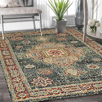Rugsville Aliana Oriental Black Persian Carpet 5'3" x 7'7"