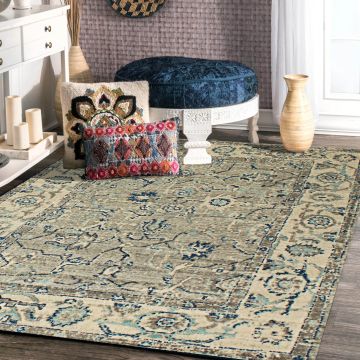 Rugsville Ally Traditonal Floral Gray Persian Carpet 5'3" x 7'9"