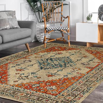 Rugsville Jayde Oriental Orange Persian Carpet 5'3" x 7'7"