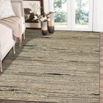 Rugsville Kallie Abstract Gray Modern Carpet 5'3" x 7'7"