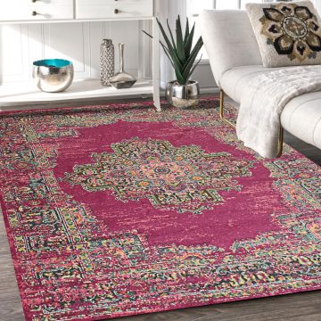 Rugsville Lillianna Oriental Pink Persian Carpet 5'3" x 7'6"