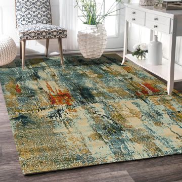 Rugsville Taryn Abstract Multi Modern Carpet 5'3" x 7'8"