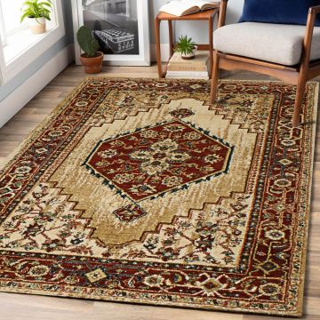Rugsville Shannon Oriental Ivory Persian Carpet 5'3" x 7'7"