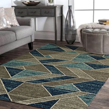 Rugsville Emilie Geometric Multi Modern Carpet 3'11" x 5'8"