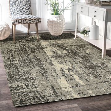Rugsville Ali Abstract Gray Modern Carpet 5'3" x 7'7"