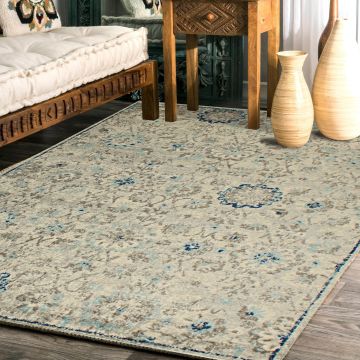 Rugsville Cherish Floral Ivory Persian Carpet 5'3" x 7'1"