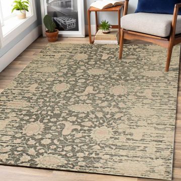 Rugsville Reyna Floral Beige Persian Carpet 5'3" x 7'6"