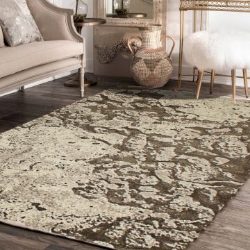 Rugsville Raina Abstract Brown Modern Carpet 5'3" x 7'7"