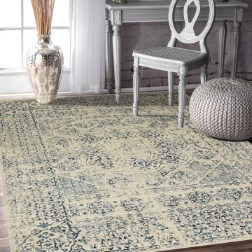 Rugsville Carolyn Traditonal Gray Floral Persian Carpet 5'3" x 7'7"