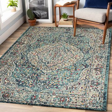 Rugsville Saniya Oriental Blue Persian Carpet 5'3" x 7'1"