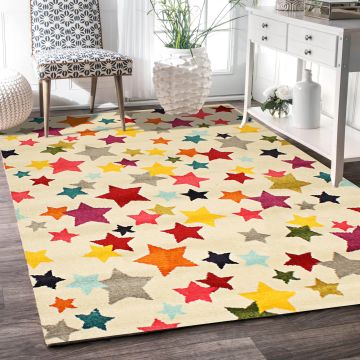Rugsville Renata Graphic Multi Modern Carpet 5'3" x 7'8"