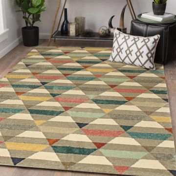 Rugsville Ayleen Geometric Multi Modern Carpet 5'3" x 7'6"