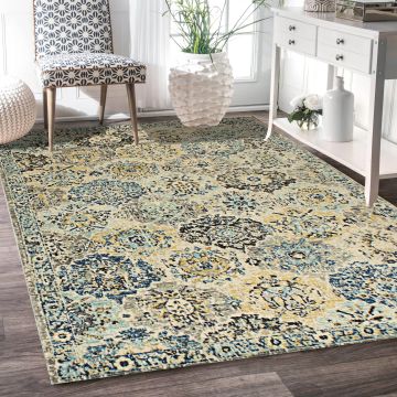 Rugsville Nathaly Floral Ivory Persian Carpet 5'3" x 7'8"