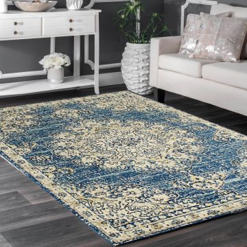 Rugsville Susan Oriental Blue Persian Carpet 5'3" x 7'1"